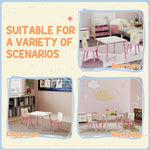3-piece Kids Table With 2 Chairs Set For Bedroom, Nursery | Pink