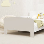 Kids Toddler Bed Frame With Safety Side Rails For 3-8 Years, White
