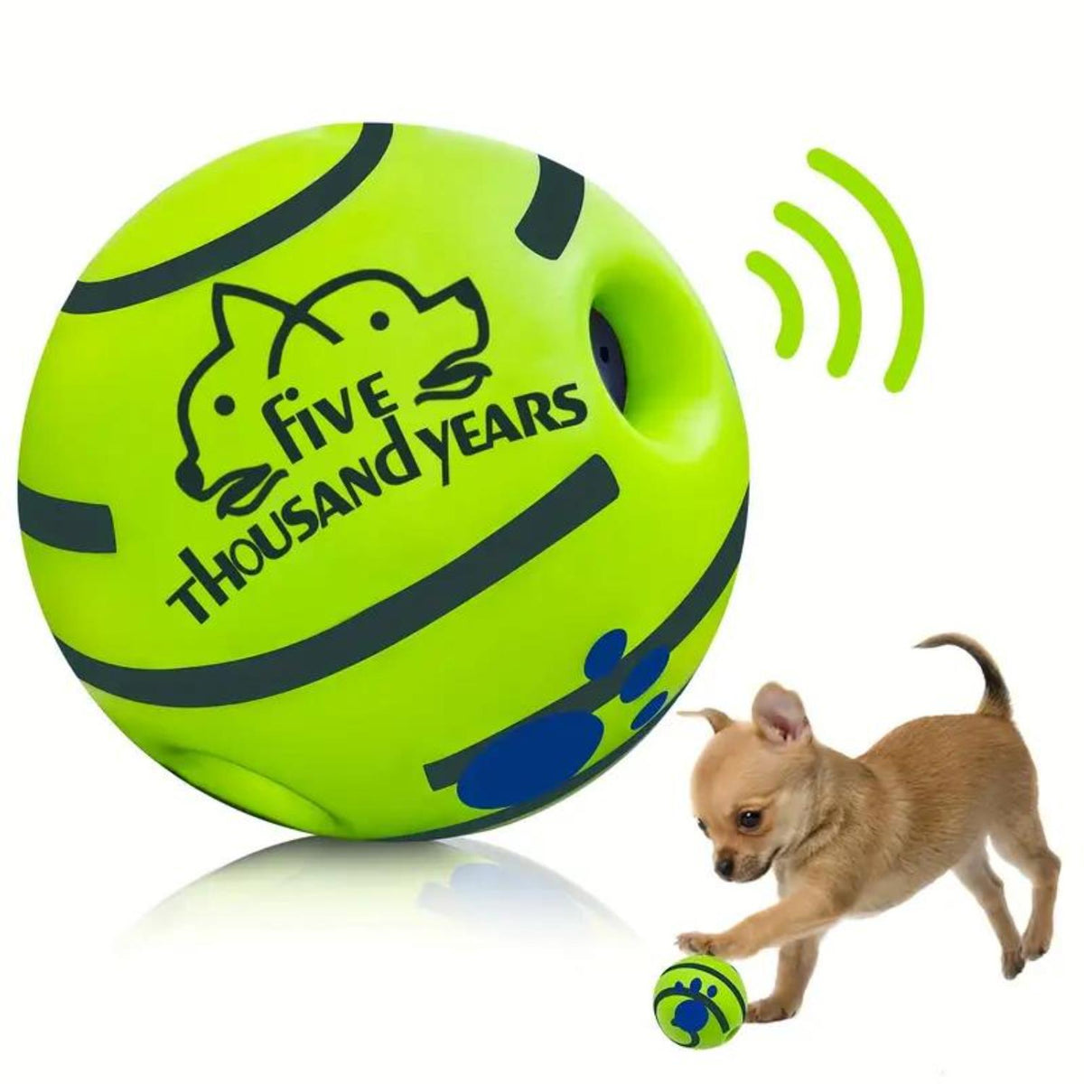 Dyzi Pet Sound Ball 8 Cm Durable Dog Toy Giggle Sounds Interactive