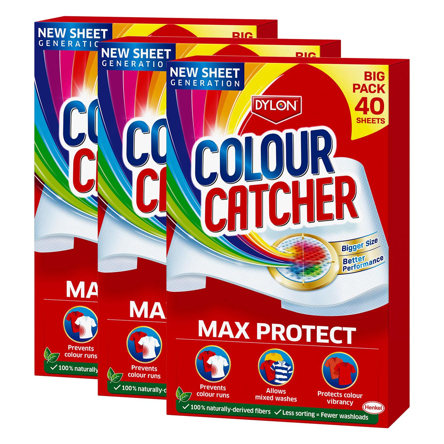Colour Catcher Max Protect Laundry Sheets Prevent Colour Run 40sheets, 3pk