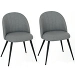 Set Of 2 Dining Chairs With Shell Backrest And Padded Seat | One Size