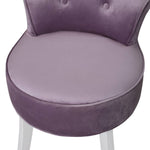 Upholstered Velvet Slipper Chair Slipper Bedroom Chair With Low Backrest