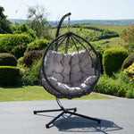 Lynton Garden Hanging Egg Chair | Light Grey