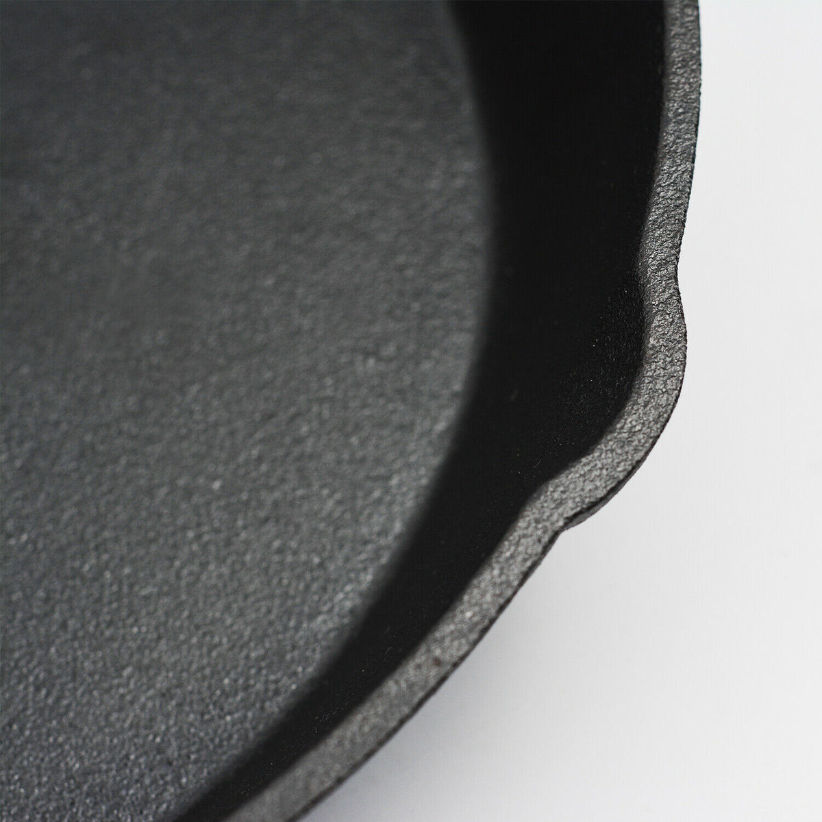 Frying Pan Non Stick Cast Iron 30cm Steak Skillet Round Bbq Grill Camping | Black