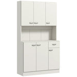 Kitchen Storage Cabinet, 6 Doors, Adjustable Shelves