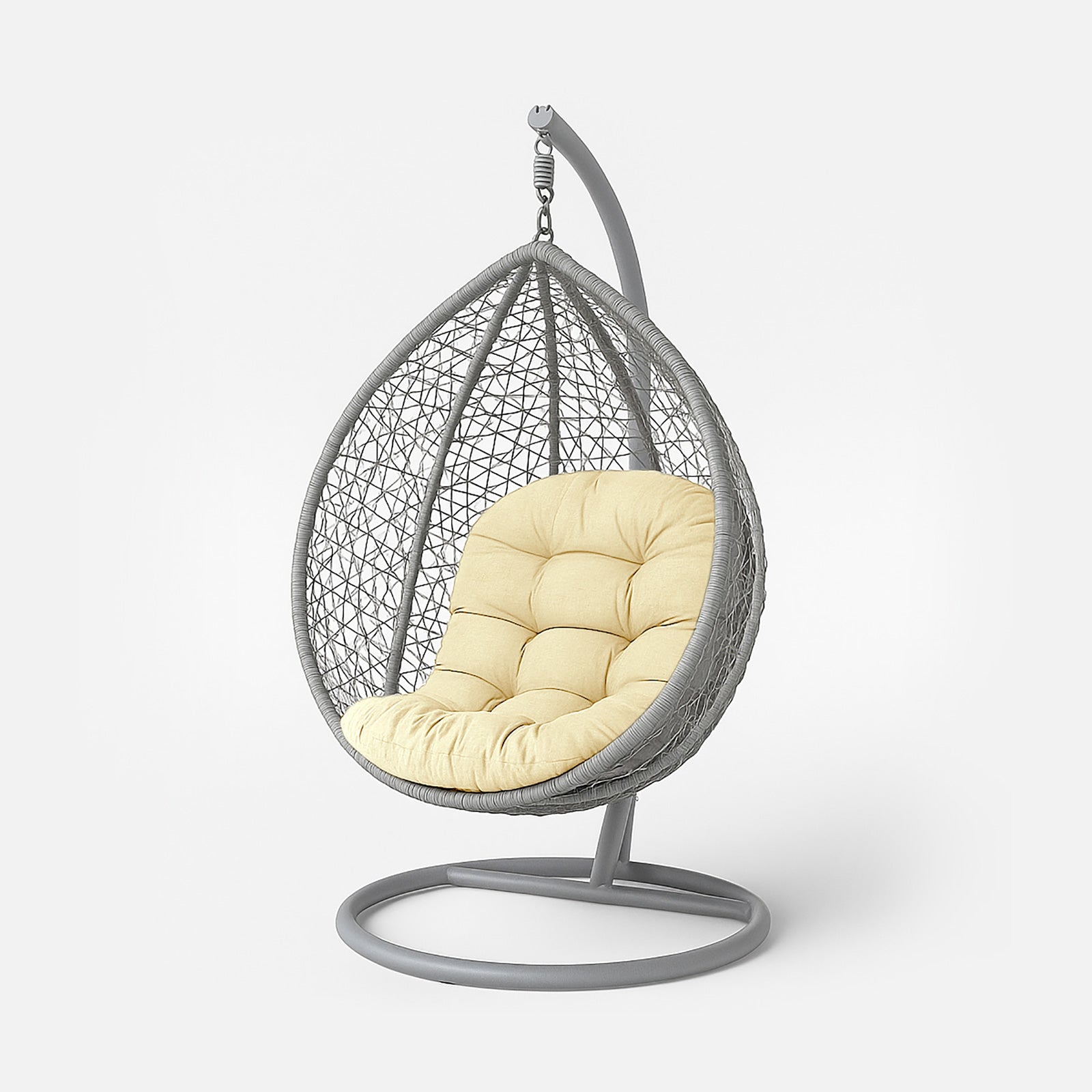 Luxury Garden Round Egg Chair Swing Cushion, 80 X 120 Cm | One Size | Cream