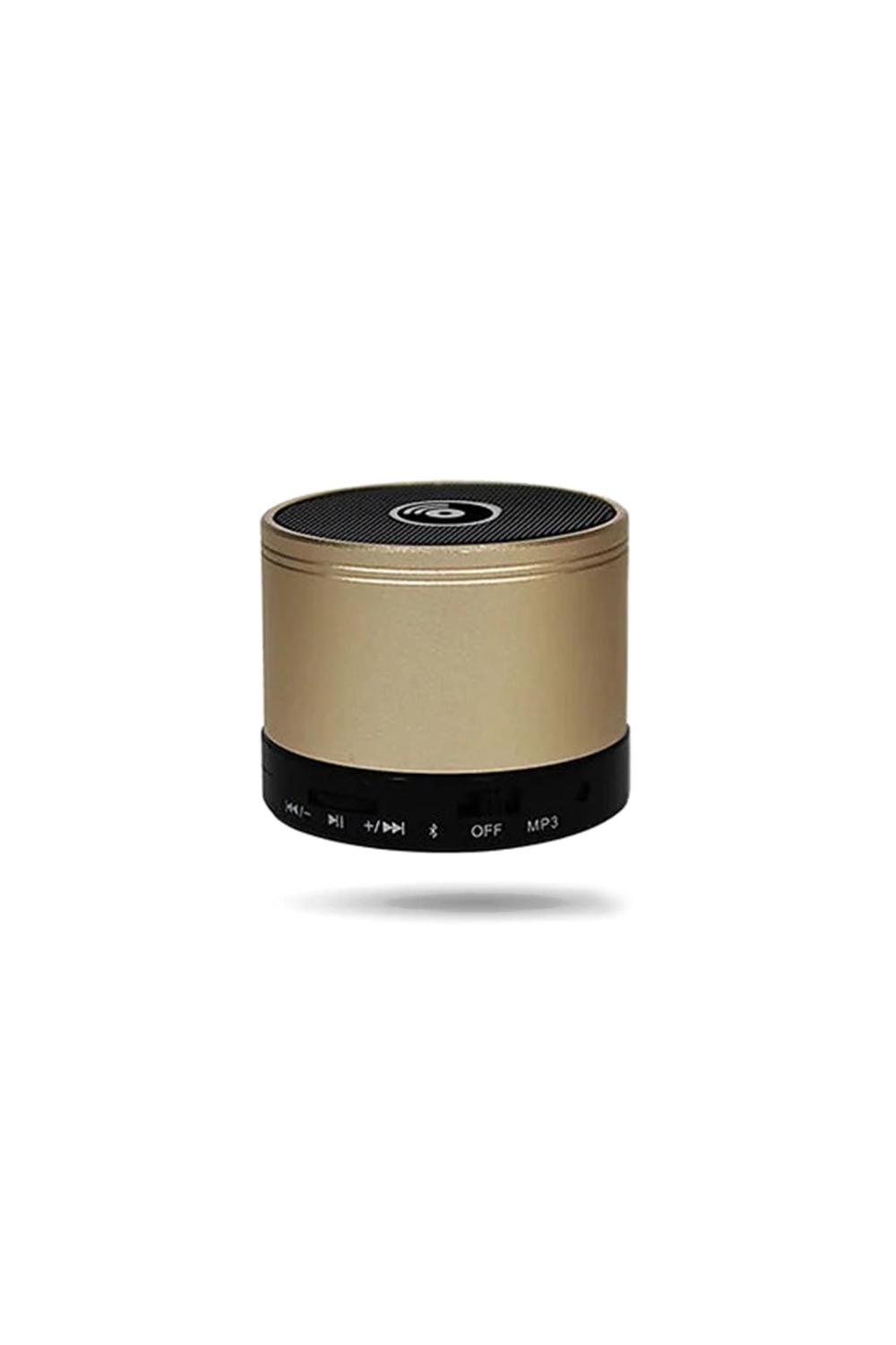 Mini Bluetooth Speaker With Led, Mp3, Fm Radio & Micro Sd Slot | Gold