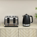 Quick Boil Kettle & Toaster Set | Black