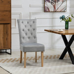 Set Of 2 Pienza Velvet Dining Chairs | Silver