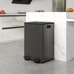 2 X 28l Dual Kitchen Bin Pedal Bin For Recycling And Waste | Black