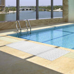 Pvc Duckboard Wet Area Non-slip Mat Drainage Matt - 61cm X 5m Roll | White