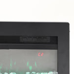 60-inch Electric Fireplace, Recessed/wall Mounted/freestanding Heater With 12-colour Flame,crystal Bed, Remote Control & Timer | Black