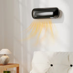 Ceramic Electric Heater 2000w With Fan, Wall Mounted | Black