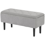 Modern Ottoman Box With Wooden Legs | One Size