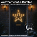 Xmas Haus 50cm 120warm White Led Metal Star 3m Lead Outdoor