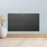 Electric Panel Heater Eco Radiator Grey Wall Mounted & Freestanding Thermostat Control & Setback Timer Lot 20 | 1200w | Grey
