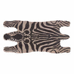 HOMESCAPES Zebra Shaped Coir Animal Print Non-slip Doormat