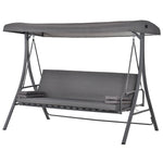 2-in-1 Patio 3 Seater Swing Chair Hammock W/ Cushion Canopy