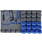 44 Pcs On-wall Storage With Pegboard | Blue