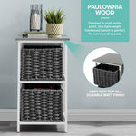 Habi 2 Drawer Storage Unit - Grey