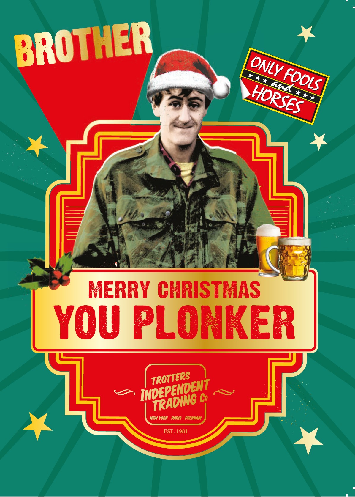 Only Fools And Horses Brother Christmas Card Official Product