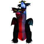 7ft Blow Up Tall Halloween Inflatable Dragon With 2 Heads And Led Lights