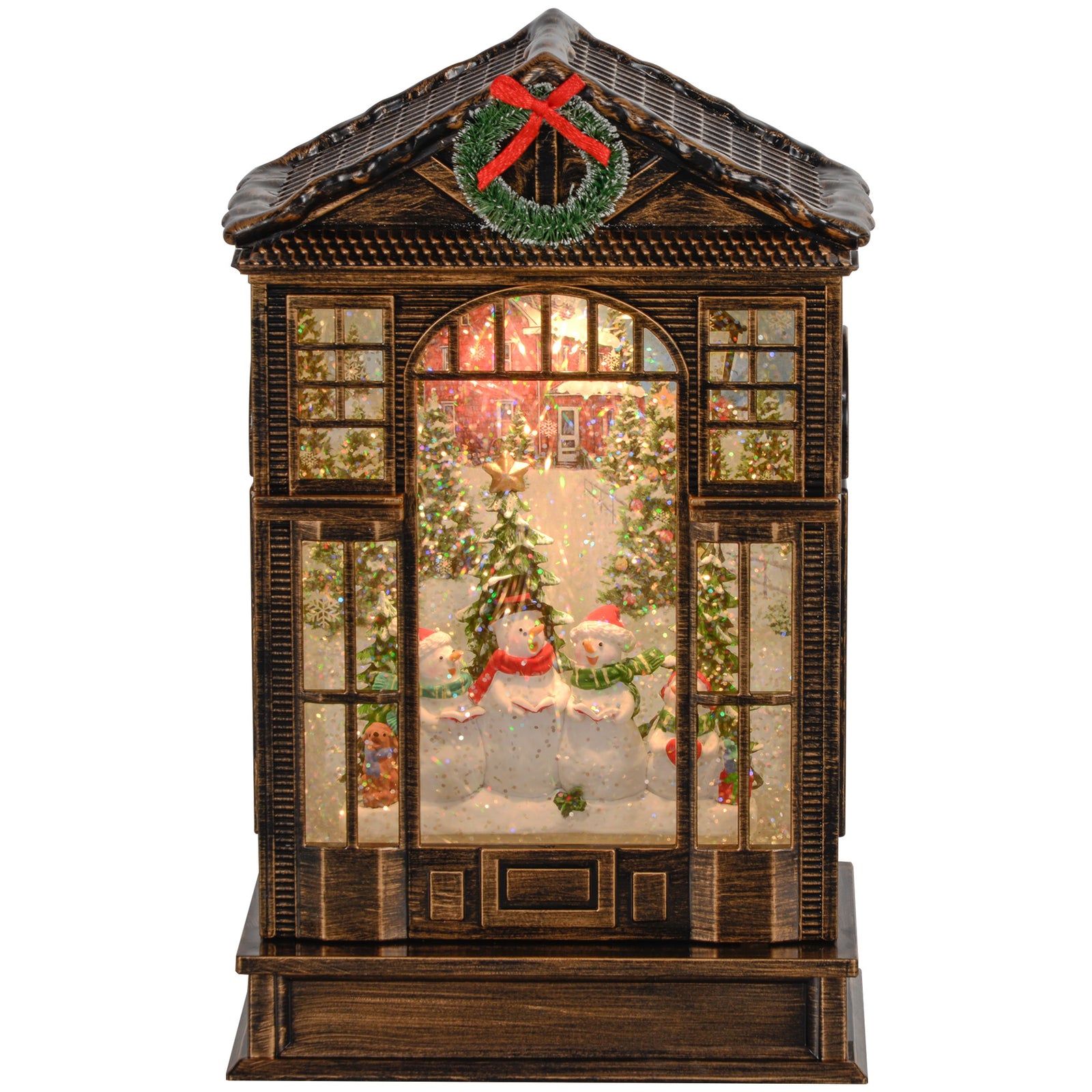 Christmas Snow Globe Lantern With Lights