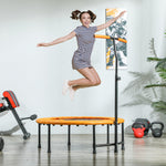 40" Fitness Trampoline W/ Adjustable Handle, Supports 100kg
