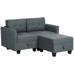 Convertible Modular Sectional Sofa With Storage Wood Frame | Medium | Dark Gray