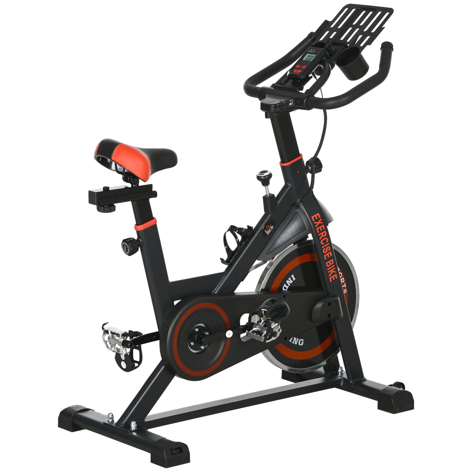 8kg Flywheel Exercise Bike W/ Adjustable Height, Resistance | Black