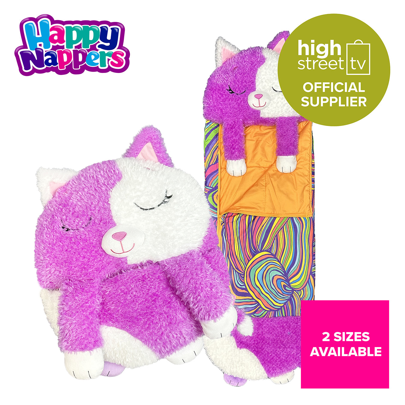 Cat | Large | White & Purple