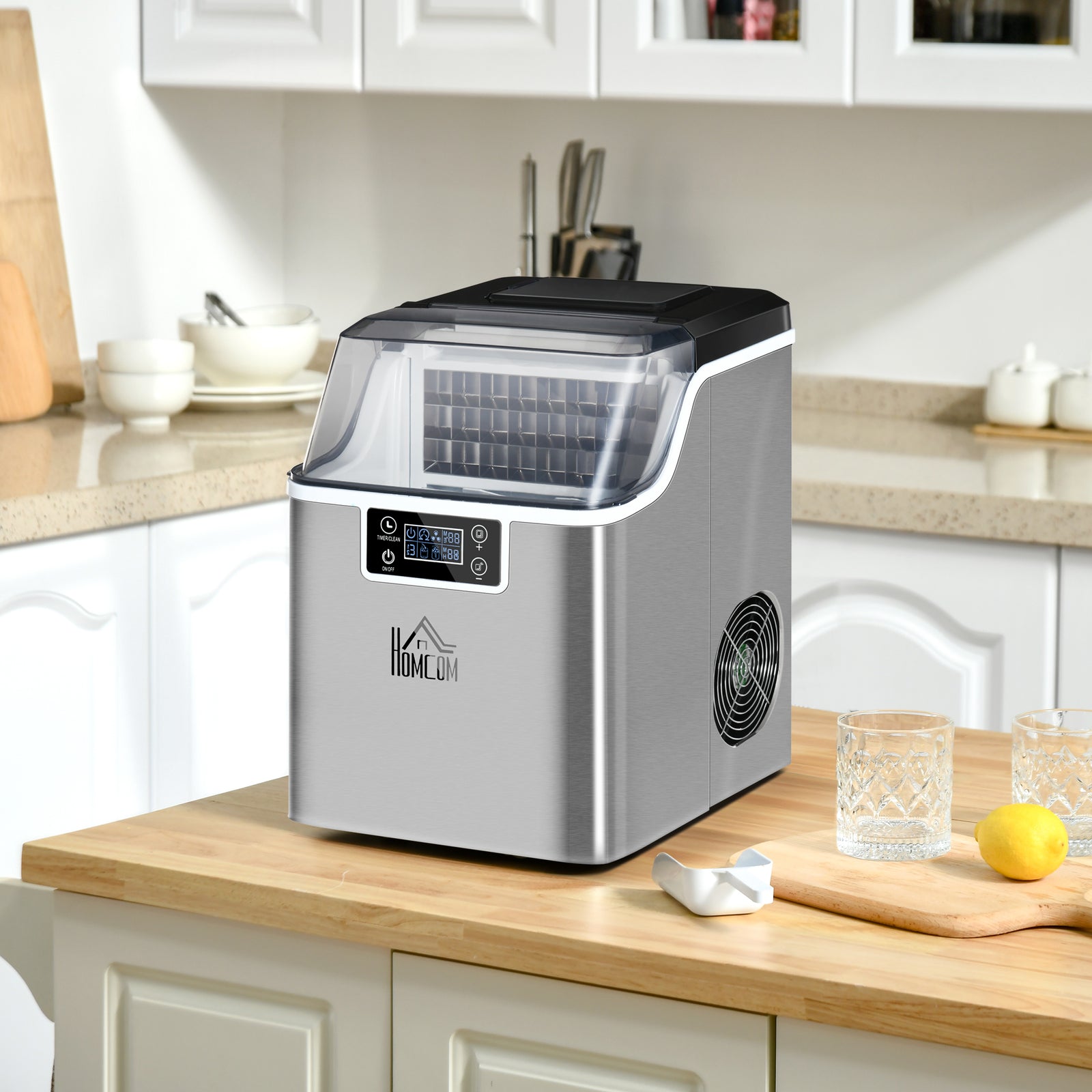 Ice Maker Machine Counter Top Ice Cube Maker 20kg In 24 Hrs | One Size | Silver