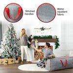 Christmas Storage Set Tree Bag And Ornament Bags Grey