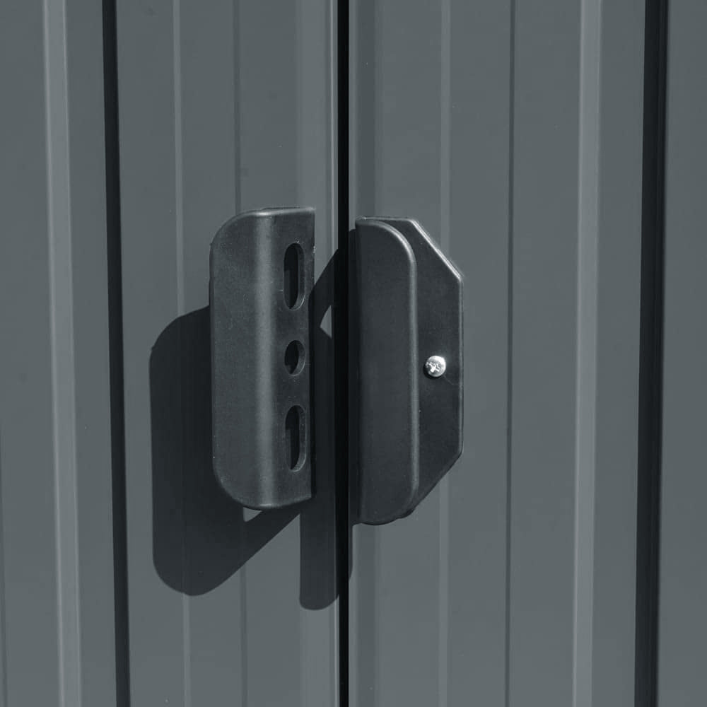 12x10 Ft Metal Apex Roof Garden Shed Outdoor Storage House