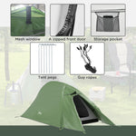 Double Layer Camping Tent For 1-2 Man, 2000mm Waterproof | Green