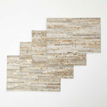 Gold & Grey Leather Placemats Set Of 4