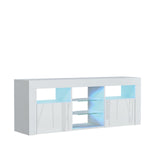 Pulse Tv Unit 145cm With Led Lights | White