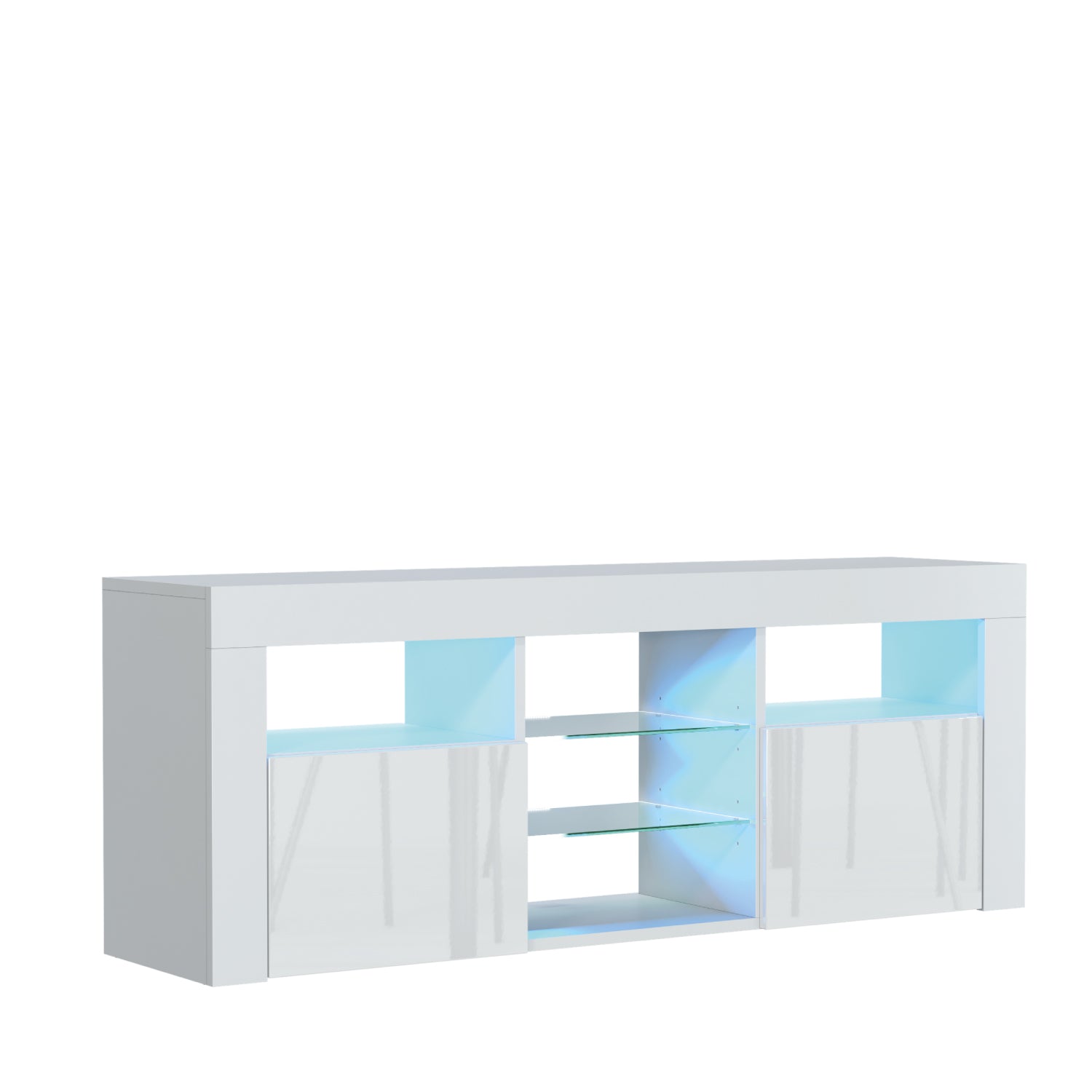 Pulse Tv Unit 145cm With Led Lights | White