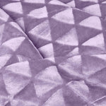 Geometric Triangle Velvet Throw | 200cm x 230cm | Purple