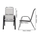 Stackable Garden Chairs,weather-resistant Outdoor Patio Bistro Seating | 4 Person | Grey
