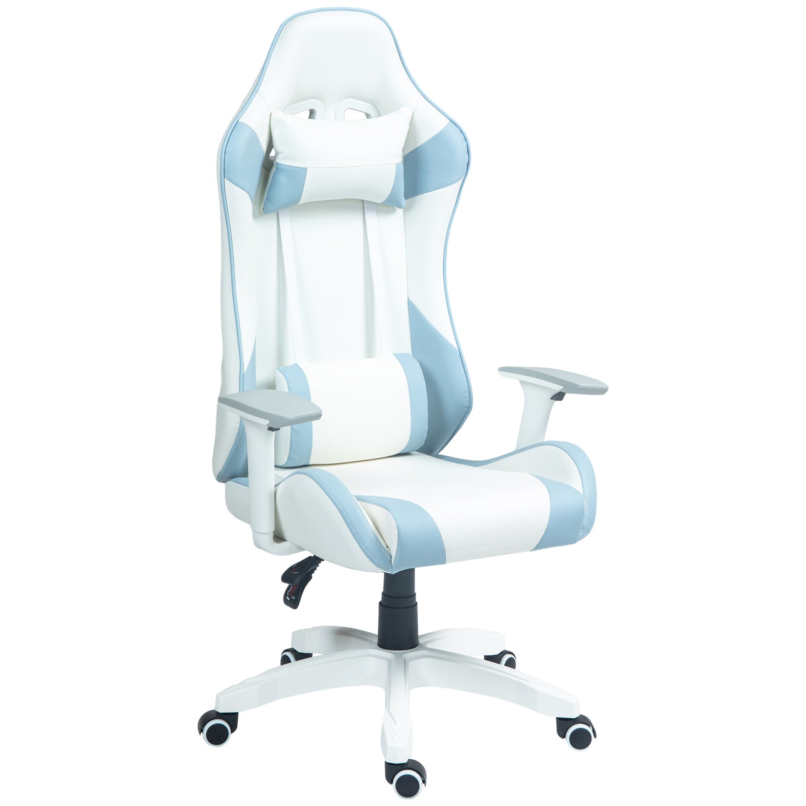 Gaming Chair W/ Headrest Support | Light Blue