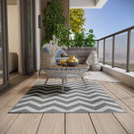 Outdoor Rug, 1.2 X 1.8m Patio Floor Mat & White