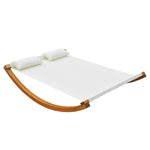 Garden Rocking Bed Sun Lounger Patio Hammock With Pillows