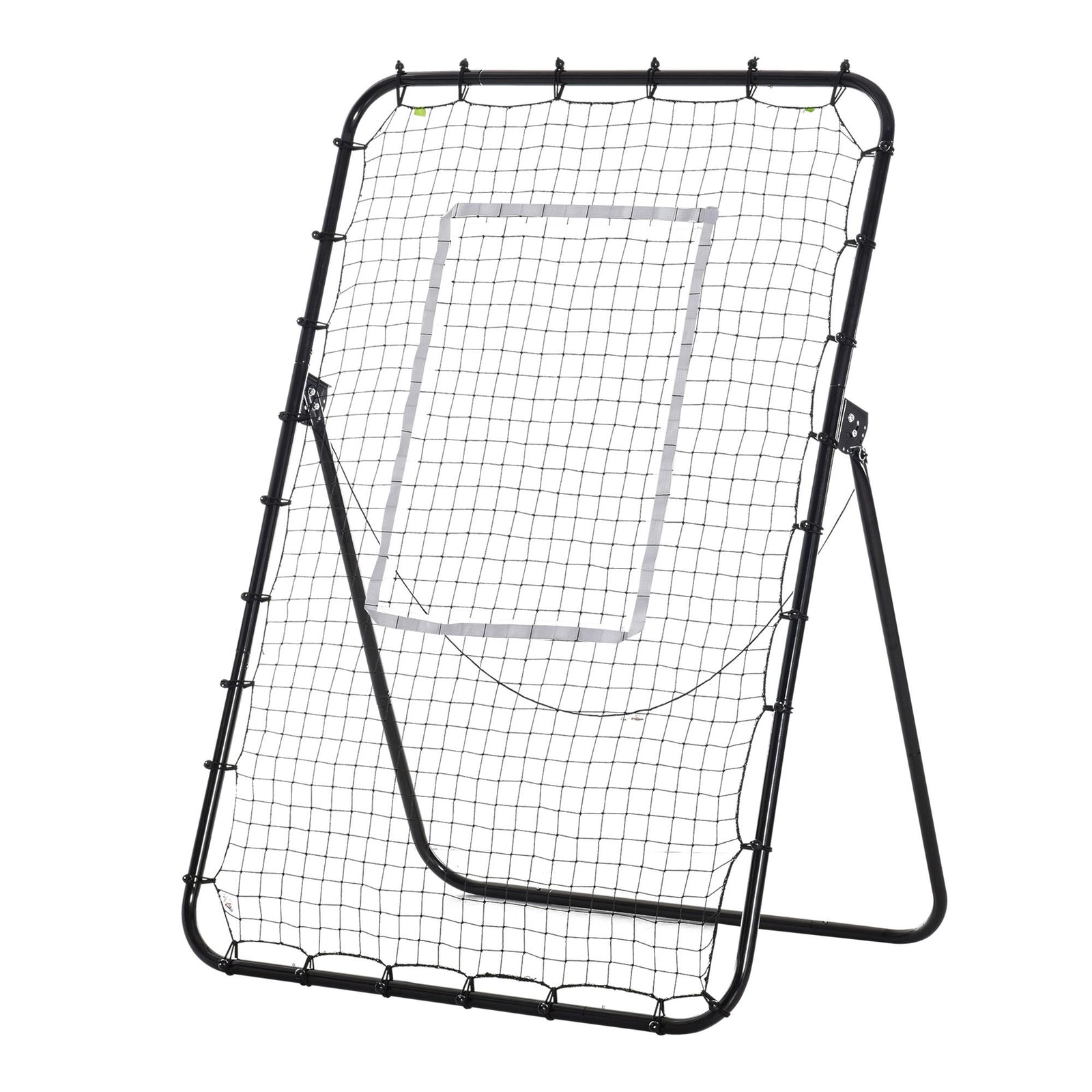 Foldable Football Rebounder Net With Adjustable Angles | Black