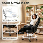 Executive Office Chair, Reclining Desk Chair With Footrest | Black