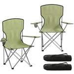 Camping Chair Set Of 2 Portable Folding | Green