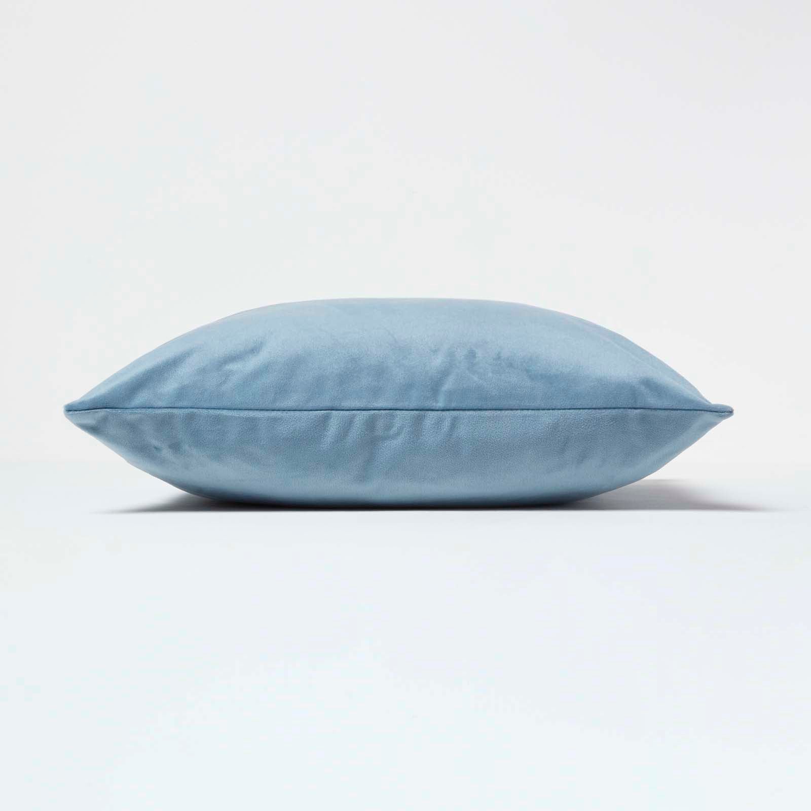 Velvet Cushion With Microfibre Insert | 30cm x 50cm | Blue