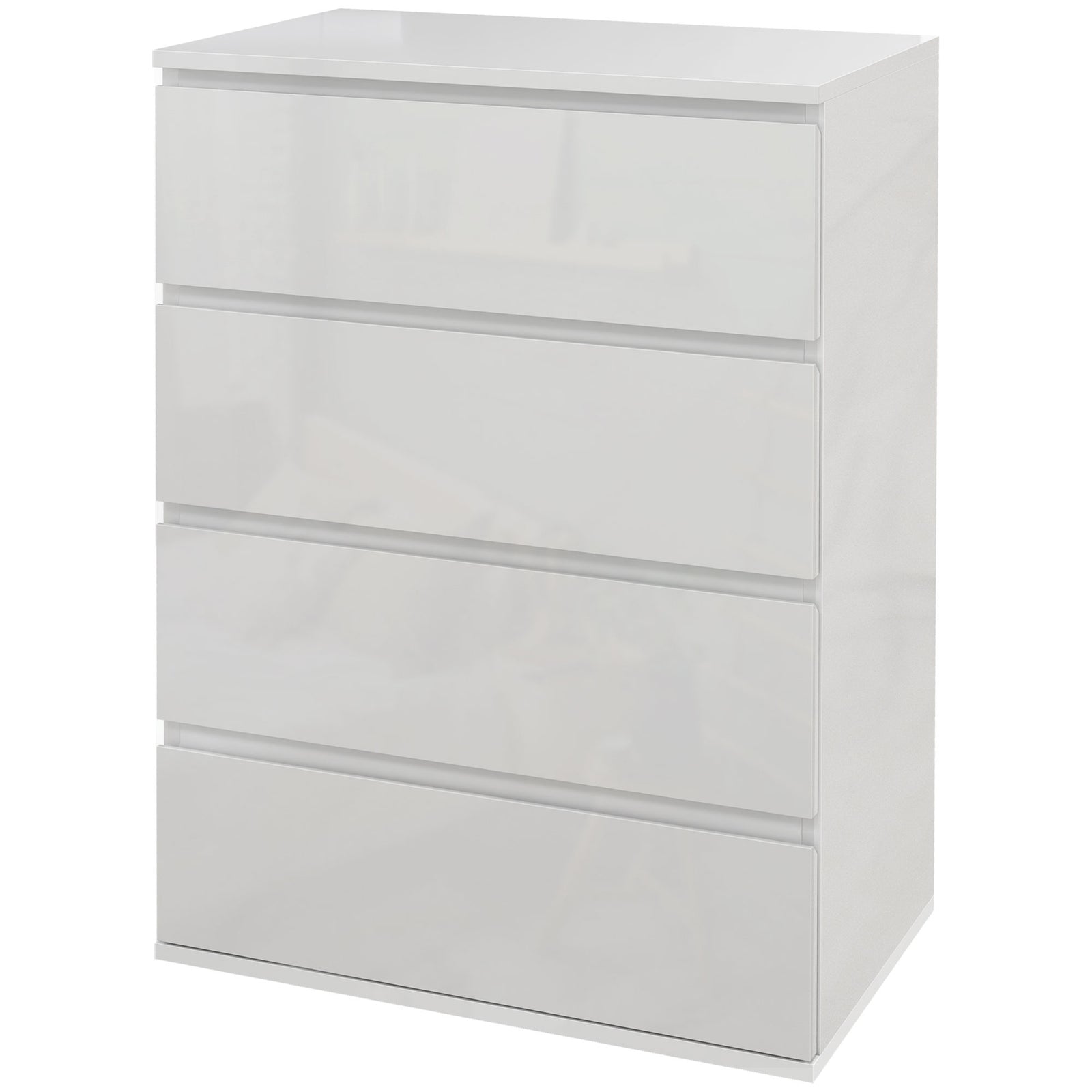 4/5 Drawer Bedroom Chest Of Drawers High Gloss | Medium | White