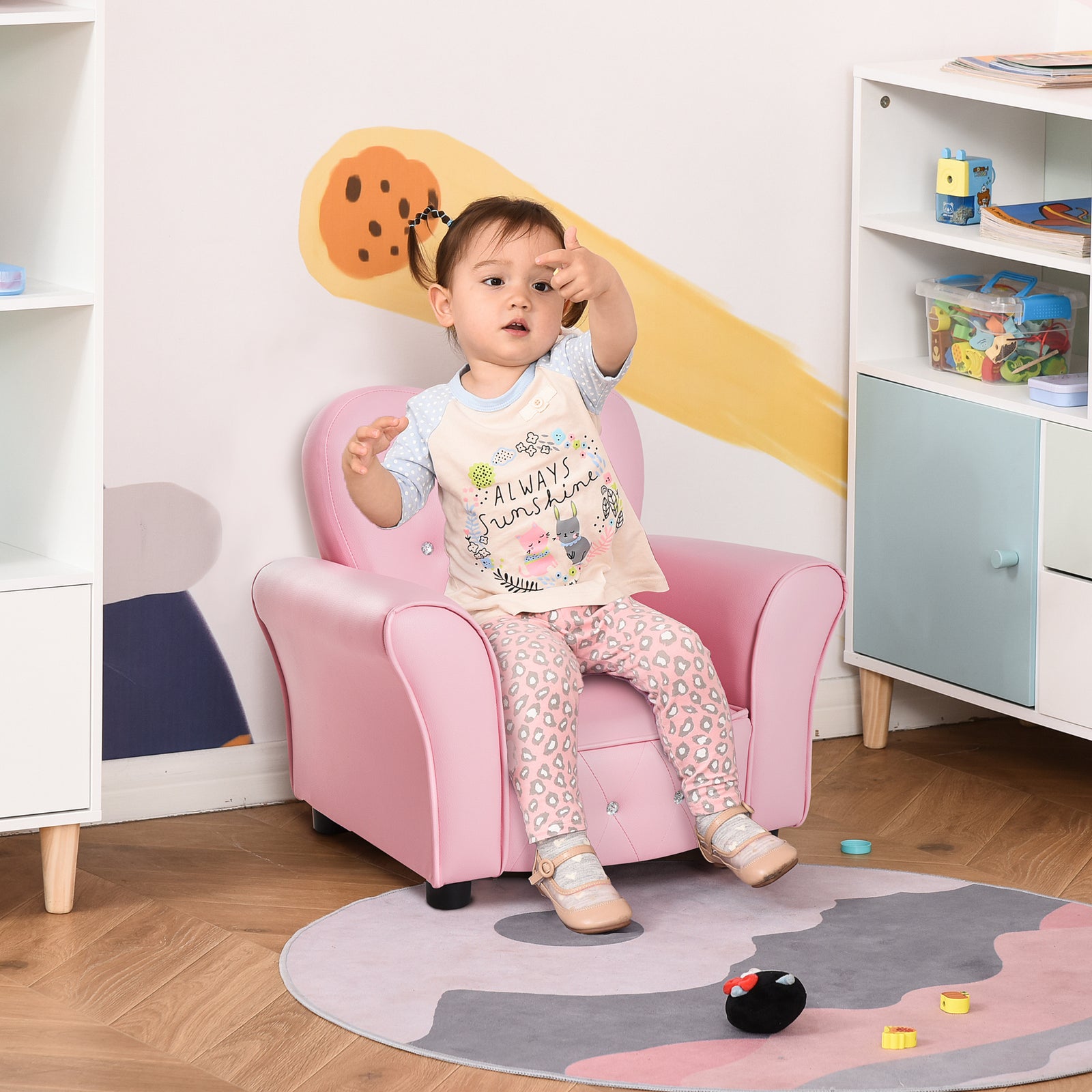 Kids Mini Sofa Children Armchair Seating Chair Girl Princess Sponge