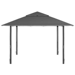 4 X 4m Outdoor Pop-up Canopy Tent Gazebo Adjustable Legs Bag | Dark Gray
